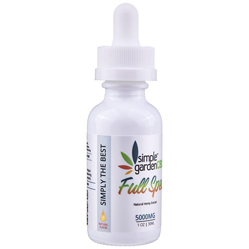 Placing an online order for Simple Garden CBD's 5000MG Full Spectrum Tincture