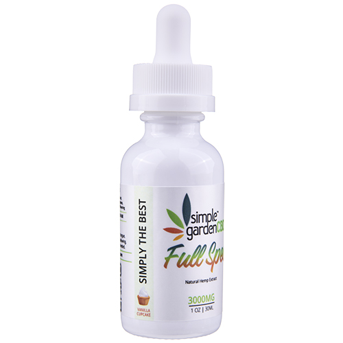 Customer making online purchase for 3000MG Full Spectrum Tincture from Simple Garden CBD