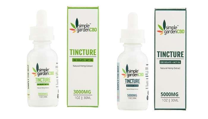 CBD Isolate Tinctures, Full Spectrum Tinctures, and CBD:CBG Oil available to buy online in Chicago, Illinois from Simple Garden CBD.