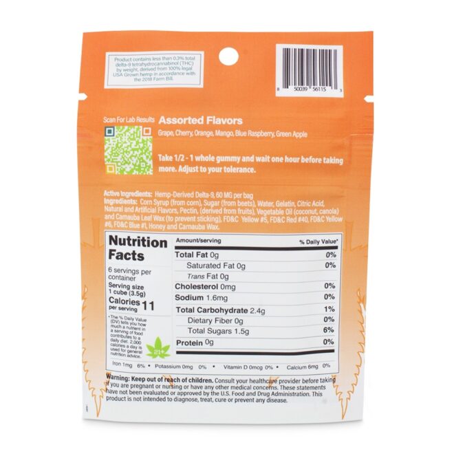 60mg Delta-9 THC Gummies (6 Count) - Variety Pack - Image 2