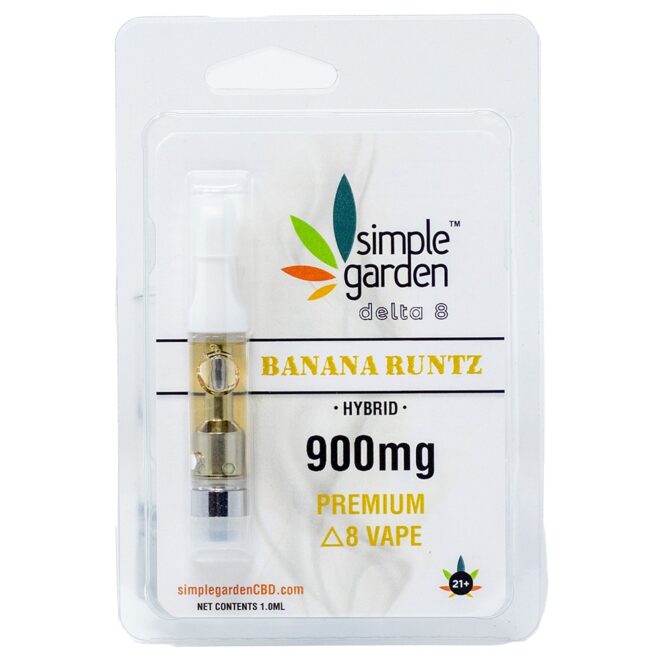 900mg Delta 8 THC Vape Carts available online and in store from Simple Garden.
