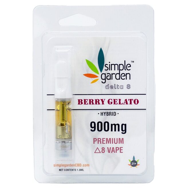 900mg Delta 8 THC Vape Carts available online and in store from Simple Garden.