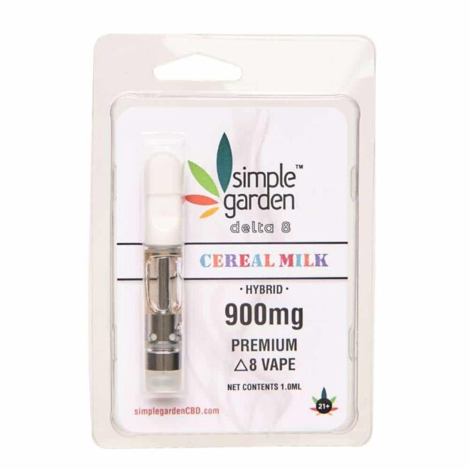 900mg Delta 8 THC Vape Carts available online and in store from Simple Garden.