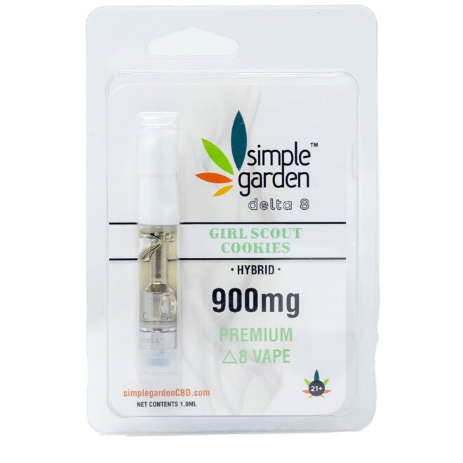 900mg Delta 8 THC Vape Carts available online and in store from Simple Garden.