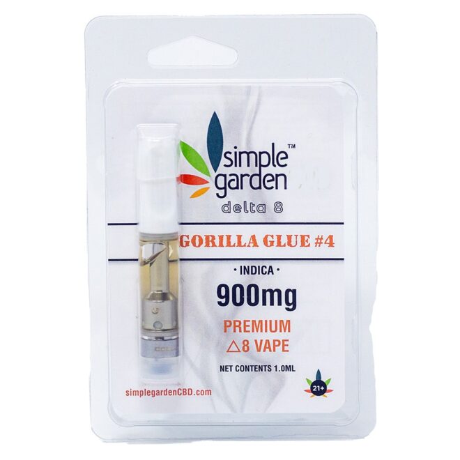 900mg Delta 8 THC Vape Carts available online and in store from Simple Garden.