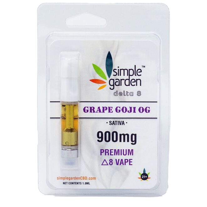 900mg Delta 8 THC Vape Carts available online and in store from Simple Garden.