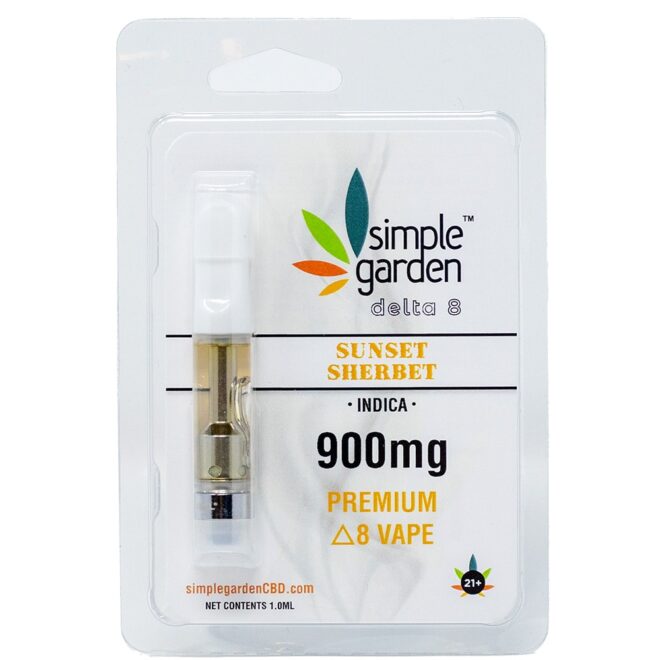 900mg Delta 8 THC Vape Carts available online and in store from Simple Garden.