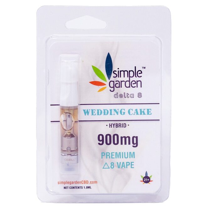 900mg Delta 8 THC Vape Carts available online and in store from Simple Garden.