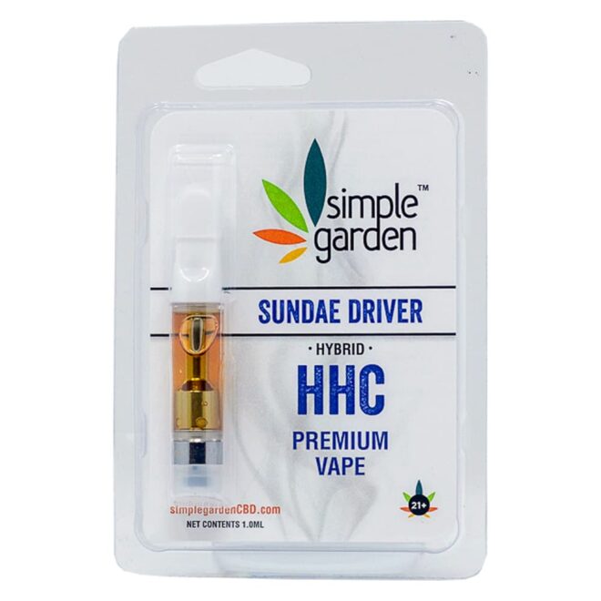 Premium Sundae Driver flavor HHC Vape Cart for sale online from Simple Garden.