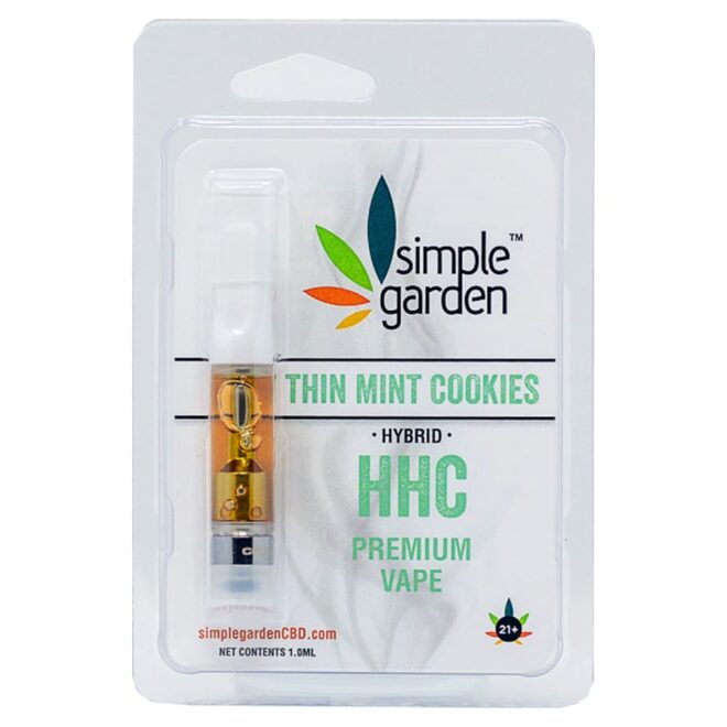 Premium Thin Mint Cookies flavor HHC Vape Cart for sale online from Simple Garden.