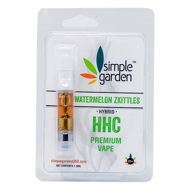 Premium Watermelon Zkittles flavor HHC Vape Cart for sale online from Simple Garden.