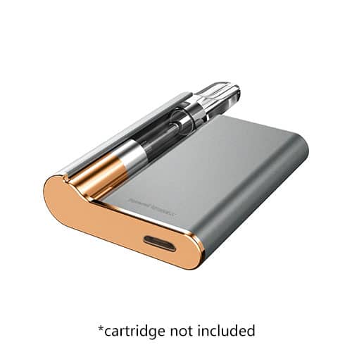 CCELL vape battery in gray with orange frame