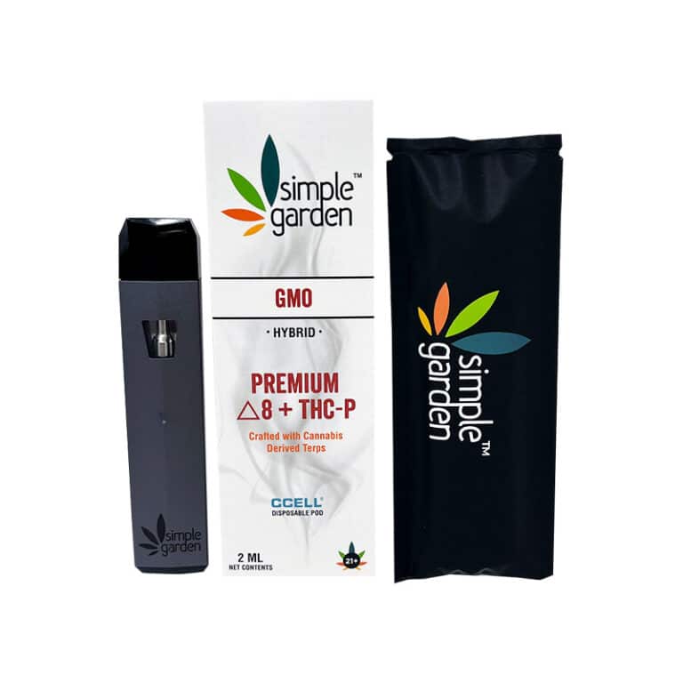 Delta8 THC & THCP Disposable Vape (2ml) GMO (Hybrid) Simple Garden
