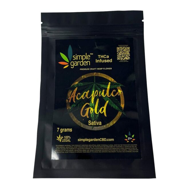 Acapulco Gold THCa Infused Premium Craft Hemp Flower sold by Simple Garden.
