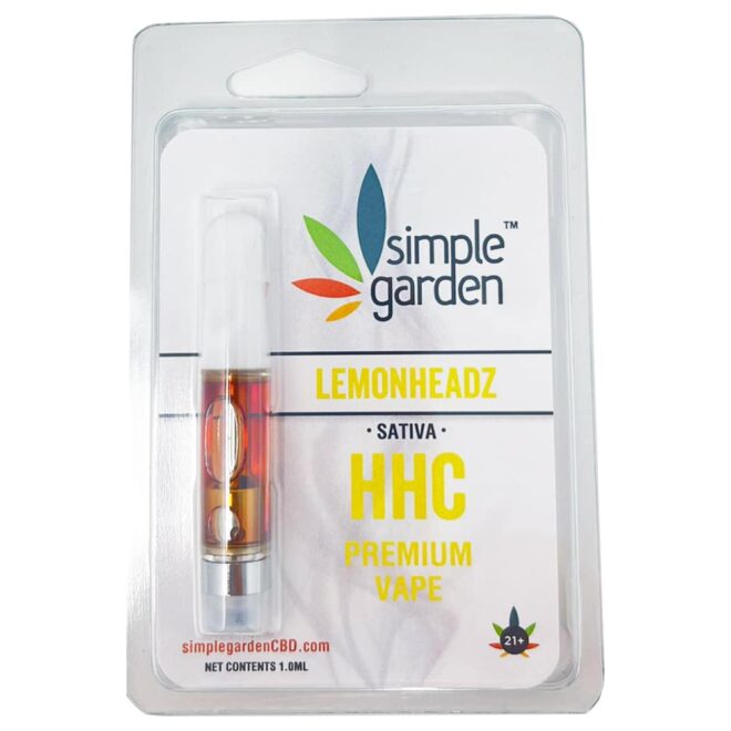 Front of Lemonheadz HHC Vape Cart.