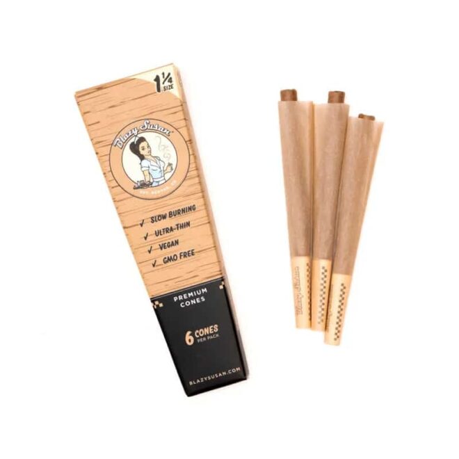 Unbleached 1¼ Pre-Rolled Cones by Blazy Susan sold in store and online from Simple Garden.