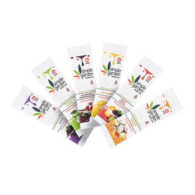 Six Delta 9 Drink Mix sticks sold by Simple Garden.