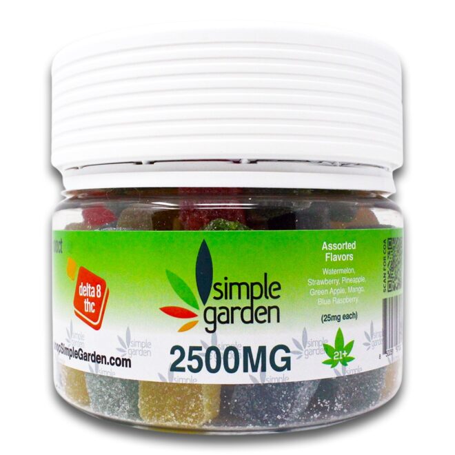 2500mg Delta-8 THC Gummies (100 Count) - Assorted Flavors