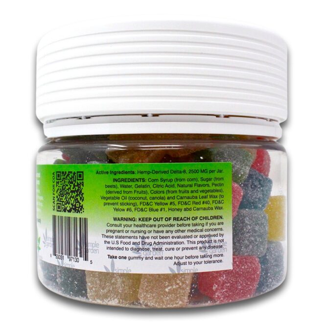 2500mg Delta-8 THC Gummies (100 Count) - Assorted Flavors - Image 2
