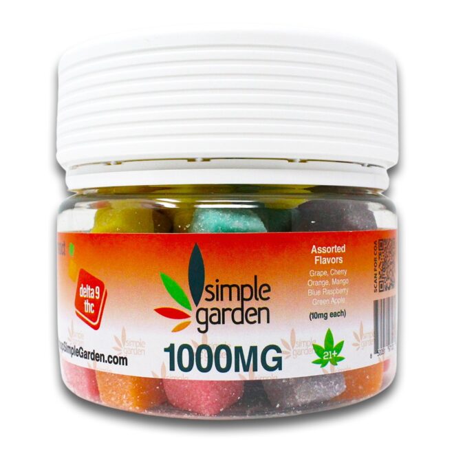 1000mg Delta-9 THC Gummies (100 Count) - Assorted Flavors