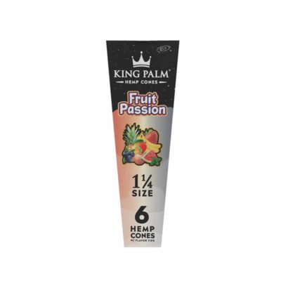 6 Hemp Cones (1¼ Size) by King Palm - Fruit Passion