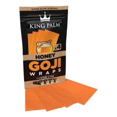 4 Goji Wraps w/ Model X Tips by King Palm - Honey