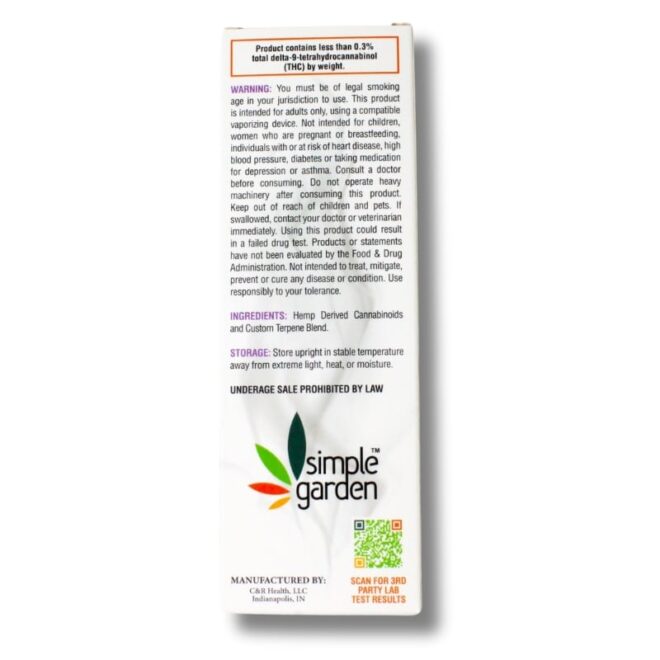 2000mg Delta-8 THC Disposable Vape - Forbidden Fruit (Indica) - Image 3