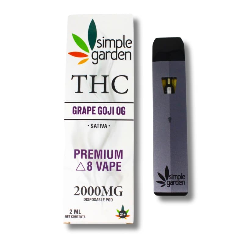 2000mg Delta-8 THC Disposable Vape - Grape Goji OG (Sativa)