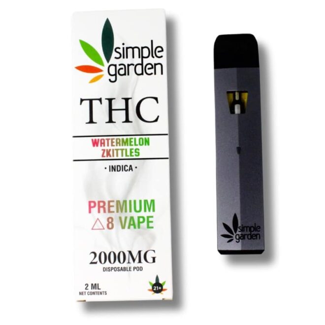 2000mg Delta-8 THC Disposable Vape - Watermelon Zkittles (Indica)