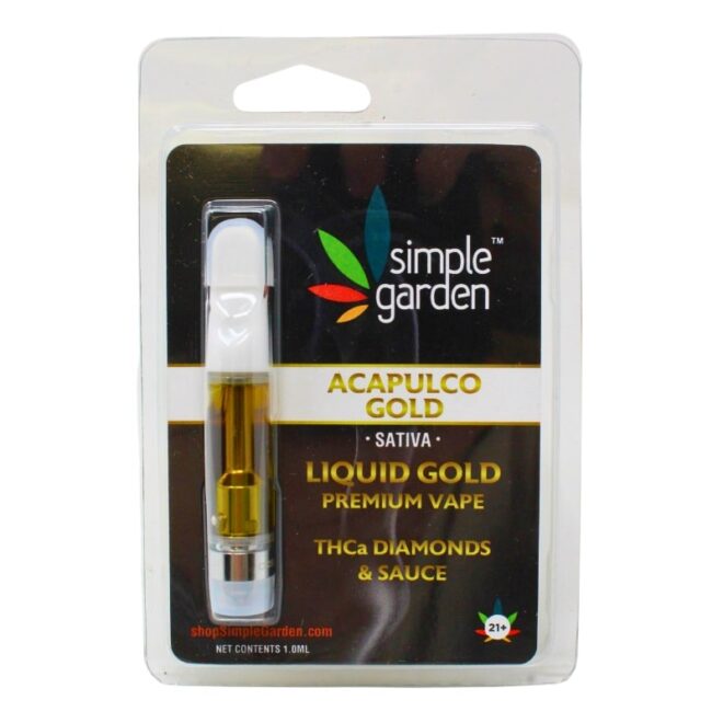 THCa Diamond Liquid Gold Premium Vape Cartridge (1ml) - Acapulco Gold (Sativa)