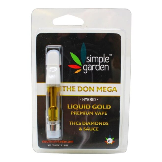 THCa Diamond Liquid Gold Premium Vape Cartridge (1ml) - The Don Mega (Hybrid)