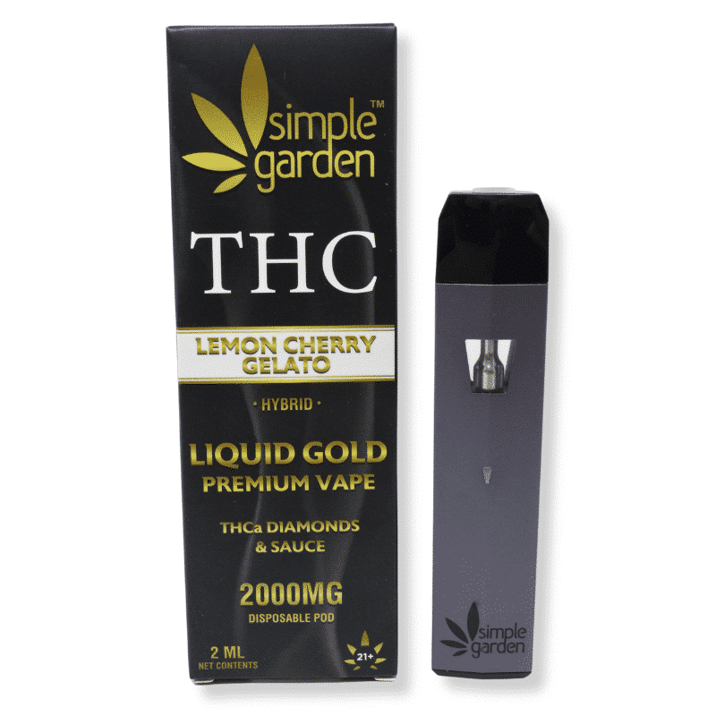 2000mg THCa Diamonds + Sauce Liquid Gold Disposable Vape Lemon Cherry
