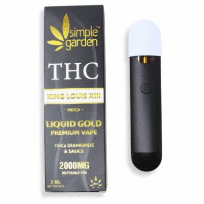2000mg THCa Diamonds + Sauce Liquid Gold Disposable Vape - King Louis XIII (Indica)