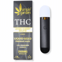 2000mg THCa Diamonds + Sauce Liquid Gold Disposable Vape - Lemon Cherry  Gelato (Hybrid) - Simple Garden