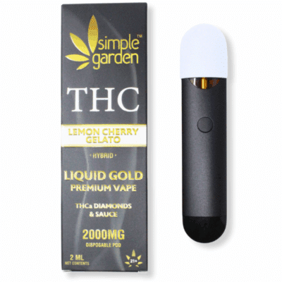 2000mg THCa Diamonds + Sauce Liquid Gold Disposable Vape - Lemon Cherry Gelato (Hybrid)