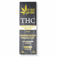 2000mg THCa Diamonds + Sauce Liquid Gold Disposable Vape - Lemon Cherry  Gelato (Hybrid) - Simple Garden