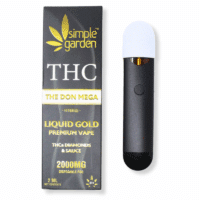 2000mg THCa Diamonds + Sauce Liquid Gold Disposable Vape - The Don Mega  (Hybrid) - Simple Garden