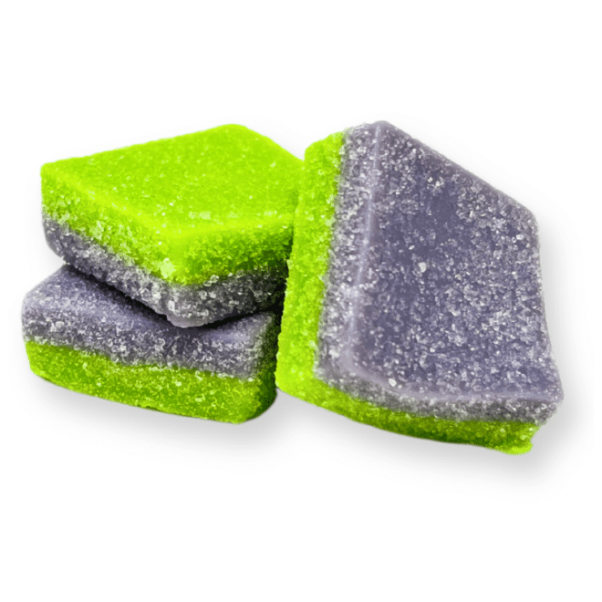 3000mg Double-Stacked Gummies - Delta-9 + Delta-8 + THCp (200mg each - 15 Count) - Grape-Green Apple - Image 2
