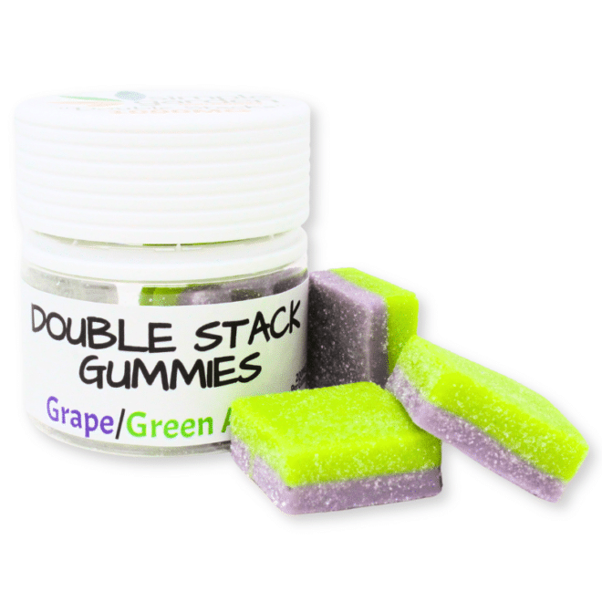 1000mg Double-Stacked Gummies - Delta-9 + Delta-8 + THCp (200mg each) - 5 Count