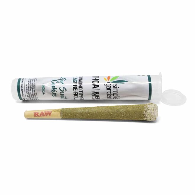 1.5G THCa Kief-Rolled Diamond-Tipped Flower Single Pre-Roll – Girl Scout Cookies (Indica)