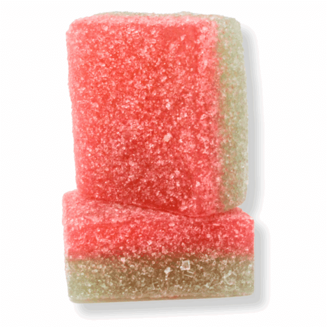 200mg Double-Stacked Gummies - Delta-9 THC (40mg each - 5 Count) - Strawberry-Watermelon - Image 2