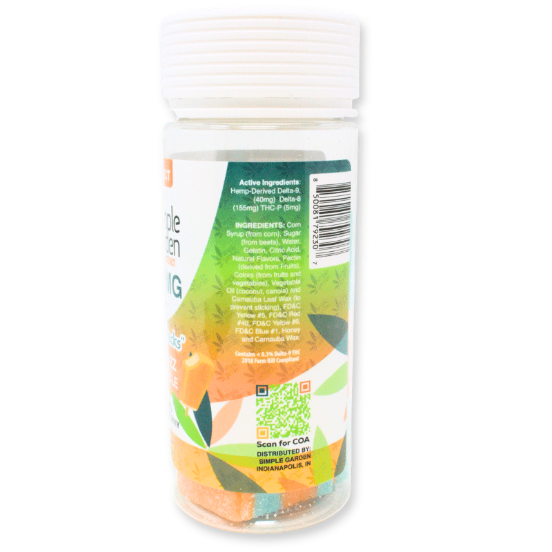 3000mg Double-Stacked Gummies - Delta-9 + Delta-8 + THCp (200mg each - 15 Count) - Blue Razz-Creamsicle - Image 5