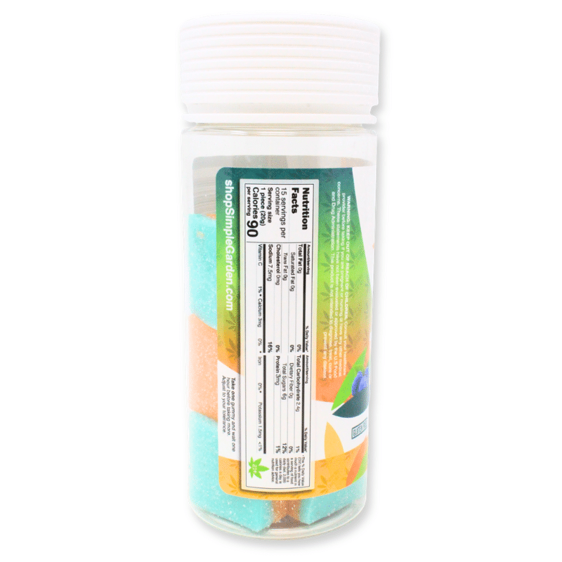 3000mg Double-Stacked Gummies - Delta-9 + Delta-8 + THCp (200mg each - 15 Count) - Blue Razz-Creamsicle - Image 4