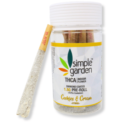 1.5G THCa Diamond-Coated Flower 10-Pack Pre-Roll – Cookies & Cream (Hybrid)