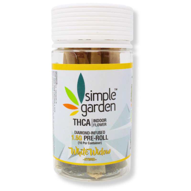 1.5G THCa Diamond-Infused Flower 10-Pack Pre-Roll – White Widow (Hybrid) - Image 2