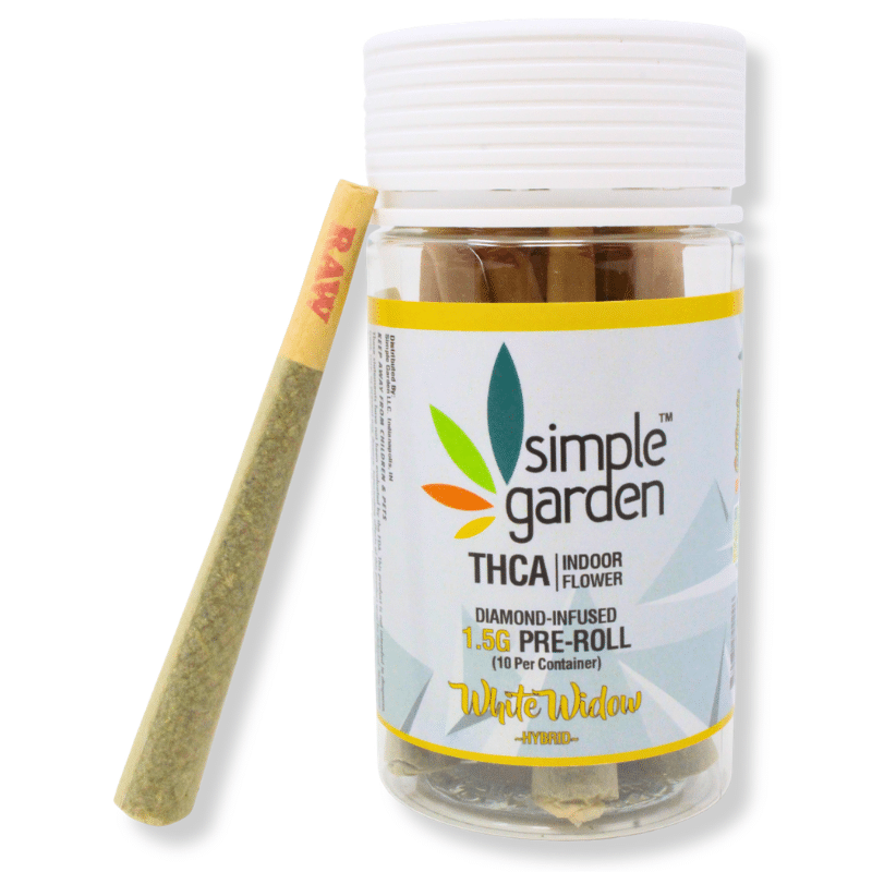 1.5G THCa Diamond-Infused Flower 10-Pack Pre-Roll – White Widow (Hybrid)