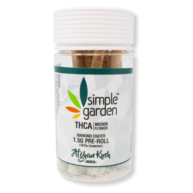 1.5G THCa Diamond-Coated Flower 10-Pack Pre-Roll – Afghan Kush (Indica) - Image 2