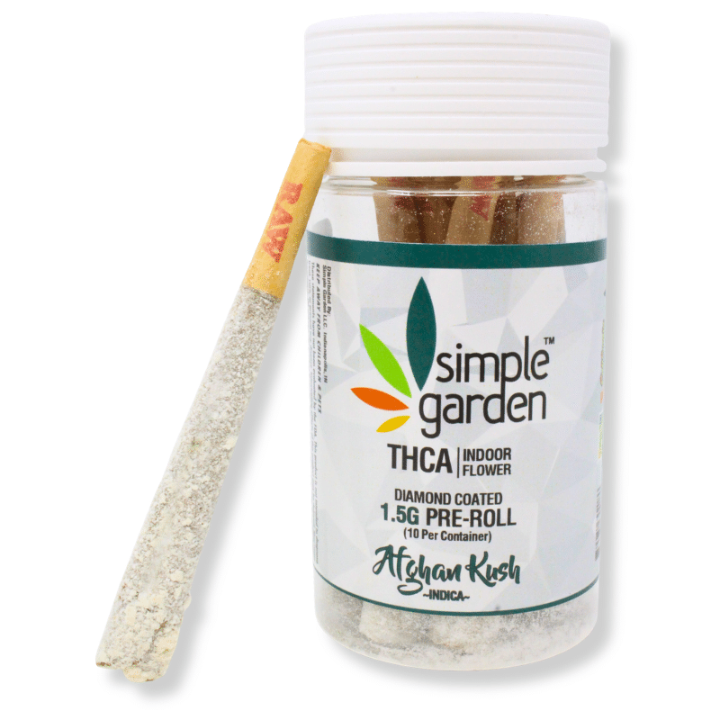 1.5G THCa Diamond-Coated Flower 10-Pack Pre-Roll – Afghan Kush (Indica)