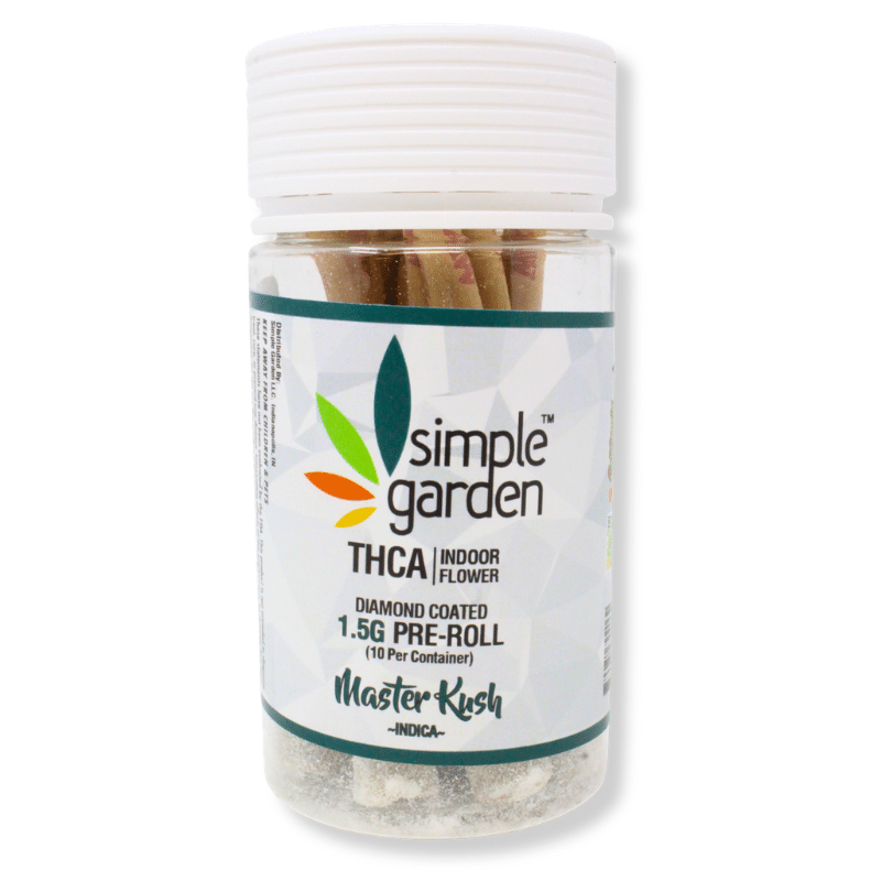1.5G THCa Diamond-Coated Flower 10-Pack Pre-Roll – Master Kush (Indica) - Image 2