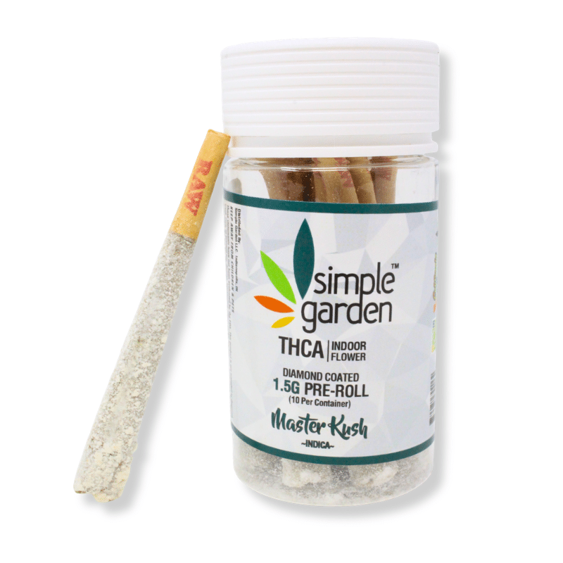 1.5G THCa Diamond-Coated Flower 10-Pack Pre-Roll – Master Kush (Indica)